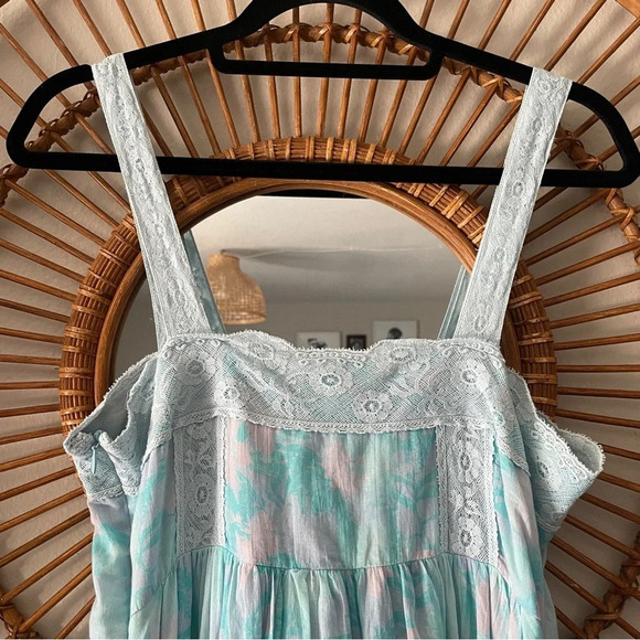 LoveShackFancy Ayala dress in aqua sea Size Small 2 - Picture 4 of 11